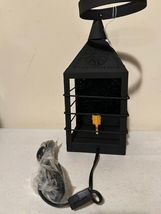 Farmer's Lantern Light in Textured Black Tin - ELECTRIC image 4