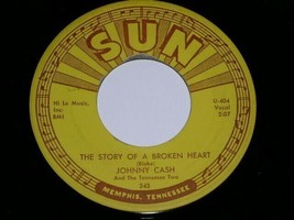 Johnny Cash Story Of A Broken Heart Down The Street To 301 45 Rpm Record Sun Lbl - £19.51 GBP