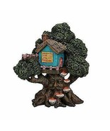 Forest Ent Greenman Cottage Blue Nook Tree House Statue With Mushroom Co... - $473.67 MXN