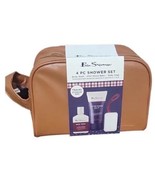 Ben Sherman 4 PC Shower Set with Tan Travel Dopp Bag - $11.86