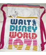 Disney World Cinch Sack Tote 1971 Mickey Mouse Rainbow Colors New - £27.78 GBP