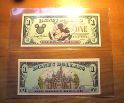 1999 Disney Dollar - MICKEY SERIES &quot;A&quot; - Mint Condition - $23.95