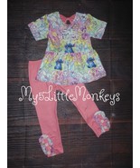 NEW Boutique Cartoon Pooh Dumbo Stitch Olaf Tunic &amp; Ruffle Leggings Outf... - $27.29 CAD