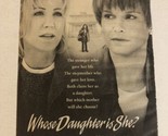Whose Daughter Is She Tv Movie Print Ad Joanna Kerns Stephanie Zimbalist... - £4.73 GBP