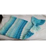 MERMAID TAIL BLANKET TEEN CHILD NOVELTY BLUE &amp; GREEN 23&quot; X 34&quot; WARM &amp; FUN - £34.75 GBP