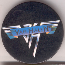 Van Halen Vintage Black Metal 1984 Button Pin David Lee Roth 5 Cm Made In Usa - £2.31 GBP