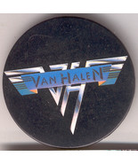 VAN HALEN Vintage Black Metal 1984 Button Pin DAVID LEE ROTH 5 cm Made i... - $2.95