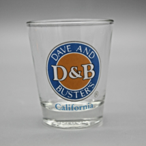 Dave And Buster&#39;s California Shot Glass Red White Blue Logo Taiwan D&amp;B S... - $5.79