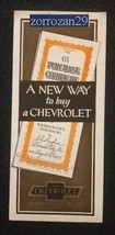 1924 Chevrolet Vintage PART-COLOR Sales Brochure &#39;a New Way To Buy...&#39; Great -US - £28.77 GBP
