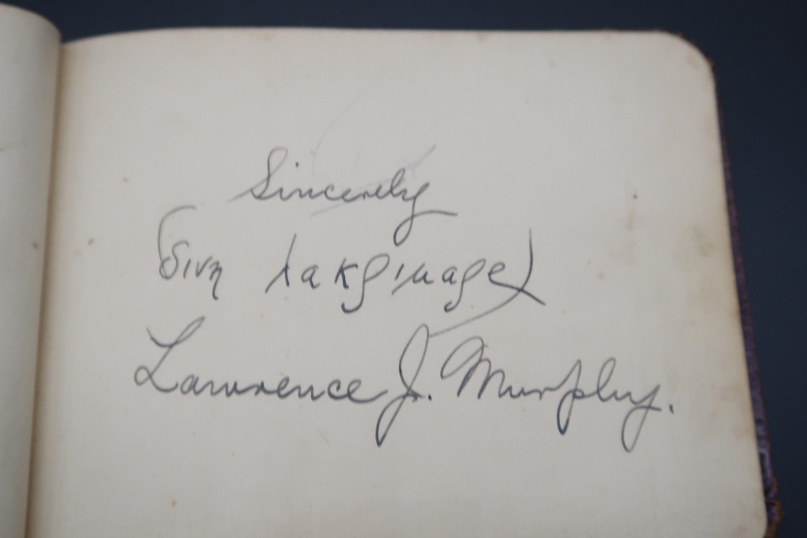 Antique Autograph Booklet Montreal Canada Souvenir Unknown Signatures Unusual Item image 14