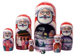 The Polar Express Nesting Doll - 8&quot; w/ 7 Pieces - £102.08 GBP