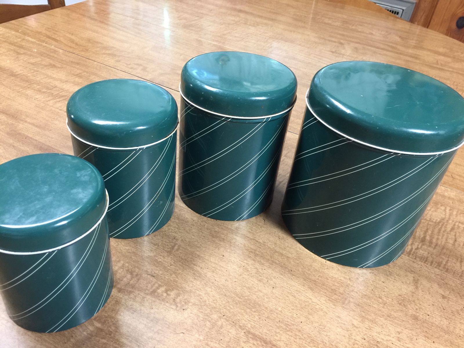 Primary image for Mid Century Green and White Studio Nova Canister Set
