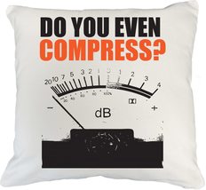 Do You Even Compress? Funny White Pillow Cover For Audio Engineer, Music... - $24.74+