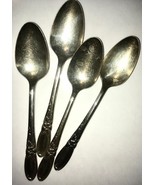 Vintage Oneida Community White Orchid 1953 Mid Century 6 1/8&quot; Tea Spoons 4 - €26,05 EUR