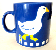 Waechtersbach Duck Mug Blue w/ White Geese Ducks Vtg 3.75&quot;H 3&quot;W 8 oz. Spain EUC - £7.05 GBP