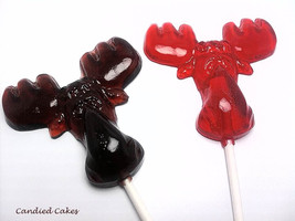 12 Moose Head Lollipops - Hard Candy Party Favors - £12.78 GBP