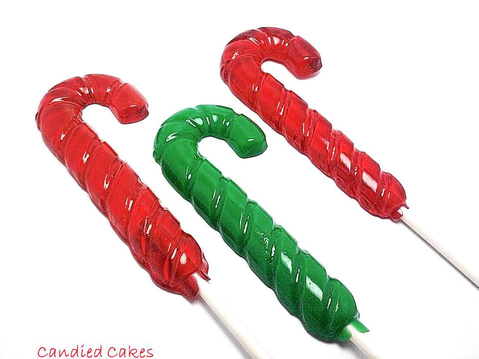 Primary image for 12 Large CANDY CANE HOLIDAY Lollipops - Stocking Stuffers, Holiday Favors