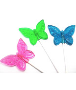 12 BEAUTIFUL BUTTERFLY LOLLIPOPS - Any Color and Flavor - $19.19 CAD