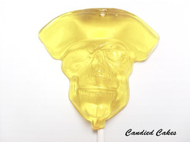 12 Large Pirate Skullhead Lollipops - Hard Candy - £12.50 GBP