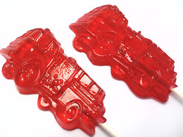 10 Fire Truck Lollipops - Pick Any Color And Flavor - $13.99