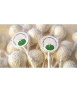10 GOLF BALL LOLLIPOPS with Free Personalized Labels - Golf Party, Golf ... - £11.15 GBP