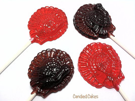 12 Turkey Lollipops - Thanksgiving Holiday, Thanksgiving Event - £11.05 GBP