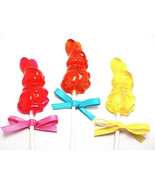 12 EASTER BUNNY LOLLIPOPS - Easter Lollipops, Bunny Lollipops with Satin... - $21.93 CAD
