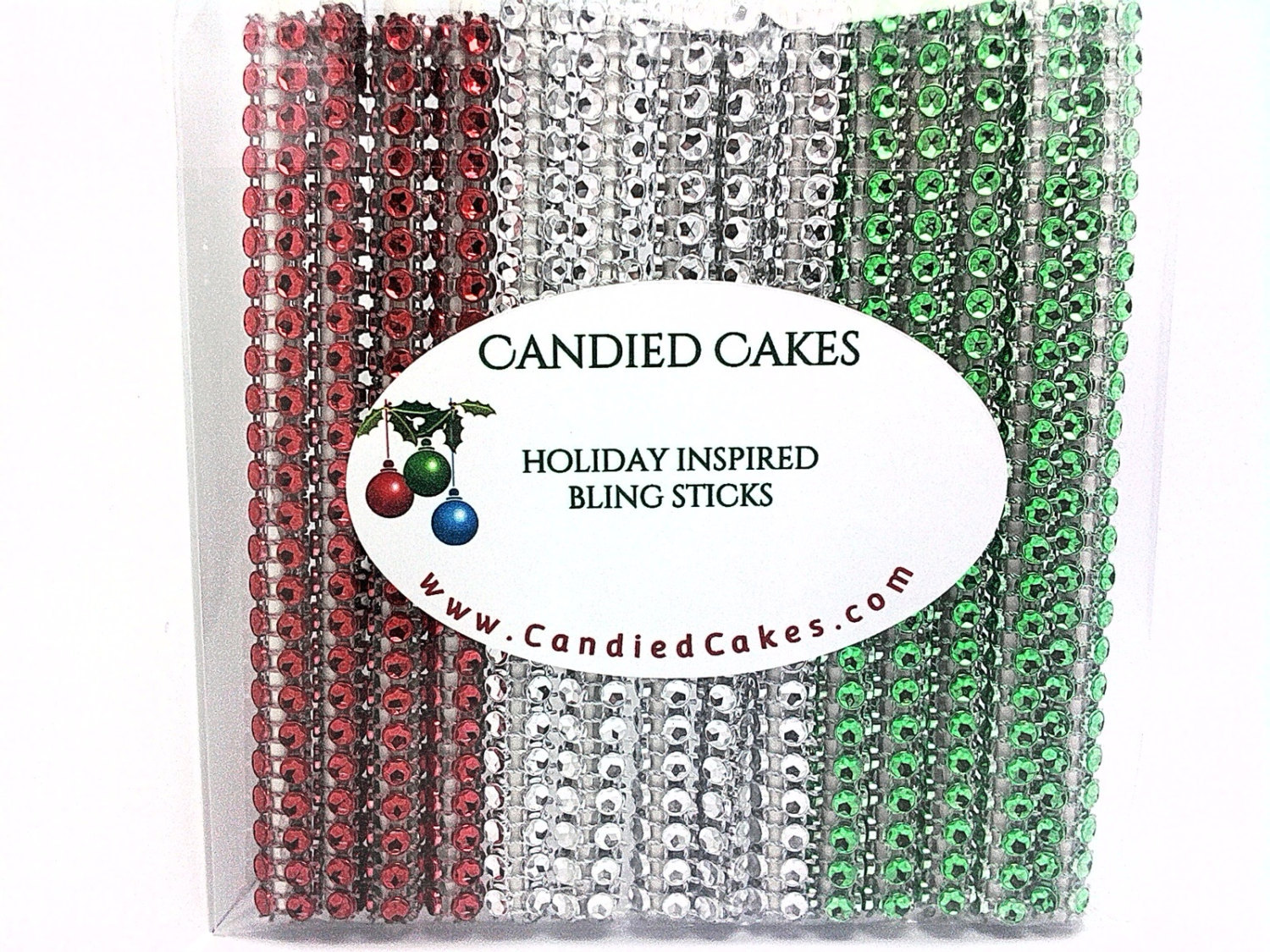 Primary image for 16 - HOLIDAY VARIETY Silver Mix of Cake Pop Bling Sticks - Free US Shipping