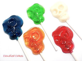 12 Skull Lollipops - Halloween Party Favors - £11.12 GBP