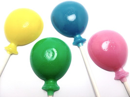 10 Large Balloon Lollipops - Any Color And Flavor (Solid Hard Candy) - £11.98 GBP