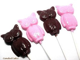 10 Large Opaque Owl Lollipops - Hard Candy Lollipops - £11.21 GBP