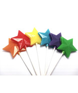 10  OPAQUE STAR WAND Lollipops - Featured in Brides Magazine - £10.44 GBP