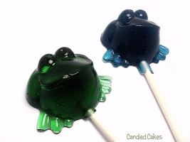 12 Frog Lollipops - Hard Candy - £11.98 GBP