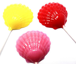 12 Opaque Clam Shell Lollipops - Hard Candy - £12.05 GBP