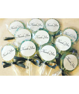 12 THANK YOU LOLLIPOPS with Edible Crystals, Ribbon, and Personalized La... - $28.79 CAD
