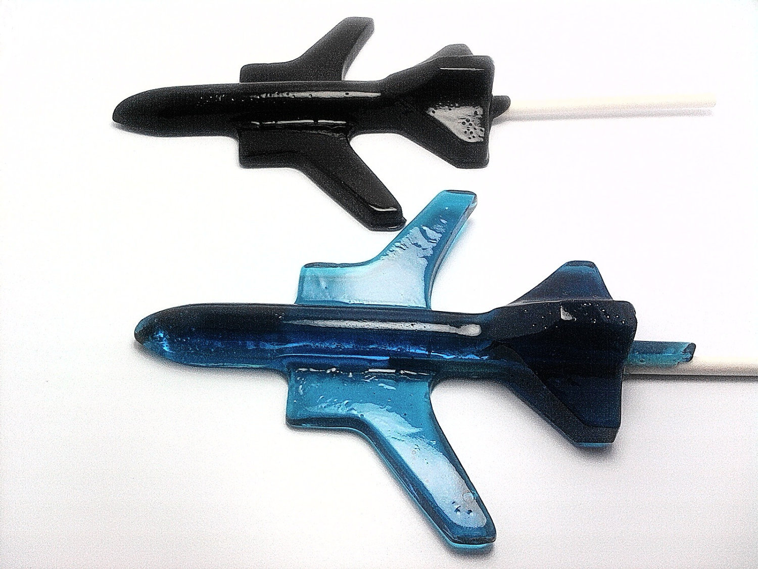 12 LARGE JET PLANE Lollipops - Pick Any Color and Flavor - $18.99