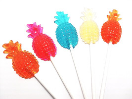 100 PINEAPPLE LOLLIPOPS - Select up to 3 Colors and 3 Flavors per order - £74.82 GBP