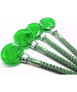 12 GREEN LOLLIPOPS with Bling Sticks - Wedding and Bridal Lollipop Favor... - $26.05 CAD