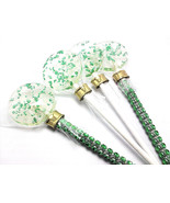 12 - GREEN CRYSTAL LOLLIPOPS - Wedding, Bridal Shower, and Party Favors - $26.05 CAD