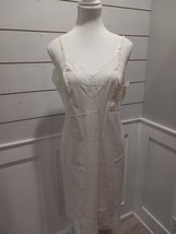 Vintage Lingerie Slip Dress Lace Nightwear Women Size S/M Cream Color - $14.99