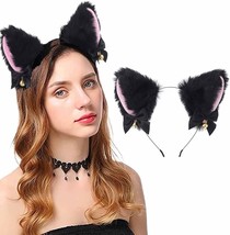 Furry Cat Ears Headbands Fox Ears Headband Party Cosplay Costume Headwea... - £17.49 GBP
