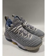 Nike Lebron XVI MLPS Minneapolis Lakers Grey Blue Mens Sneaker Size 8 - £33.47 GBP