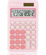 12-Digit Pink Desktop Calculator, Solar &amp; Battery Power, for School &amp; Of... - $224.90 MXN