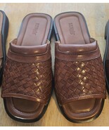 NWoT Men’s brown woven leather sandals by E.T. Wright; size 7.5D  SHIPS ... - $35.00