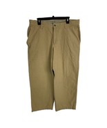 Columbia Mens Adult Pants Size 36x30 Hemmed 27&quot; Tan Carpenter Stained Wo... - $24.25