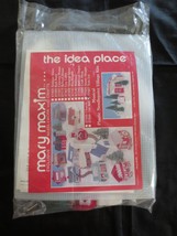 Vtg. Mary Maxim MUSICAL NEEDLEPOINT VILLAGE #77027 TREE LOT Sealed KIT - £15.31 GBP