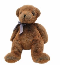 TY 14&quot; Classic Furry Multi Color Baby Bear Plush Toy with Purple Ribbon ... - £10.93 GBP