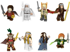 LOTR Frodo Gandalf Thranduil Galadriel CUSTOM 8 Minifigure Block Toys for Kids - £11.68 GBP