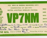 QSL Card VP7NM Nassau Bahamas BWI 1957 - £11.05 GBP