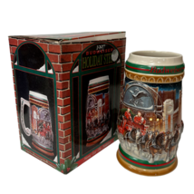 Budweiser Holiday Beer Stein Mug Home For The Holidays Vintage 1997 New In Box - £14.45 GBP